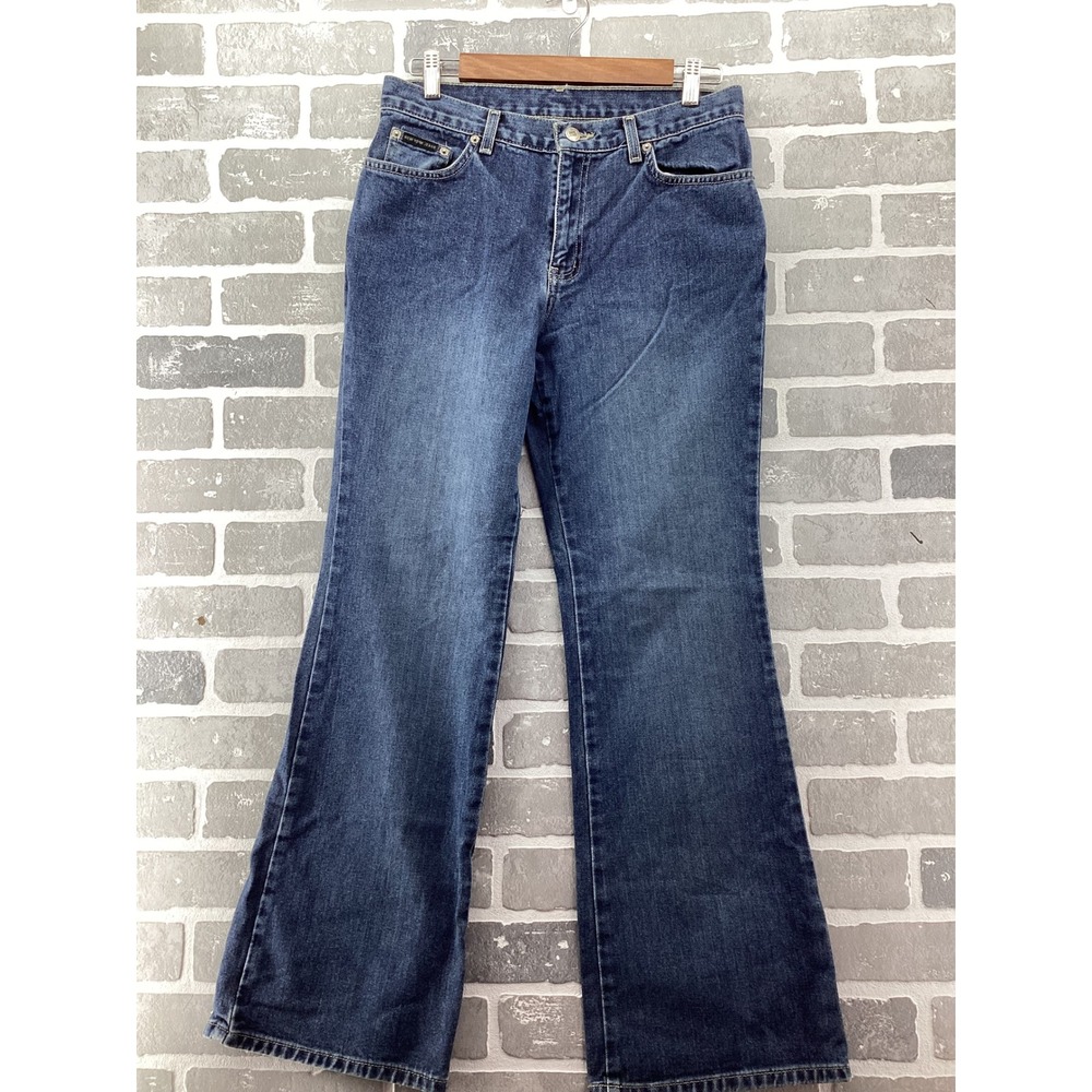 New York & Company NY Jeans Womens 6 Low Rise Flare Denim Blue Medium Wash Y2K